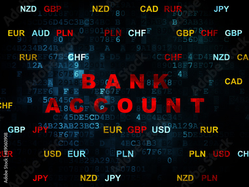 Money concept: Bank Account on Digital background