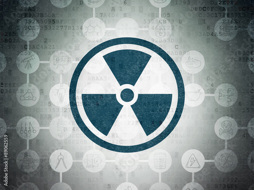 Science concept: Radiation on Digital Paper background