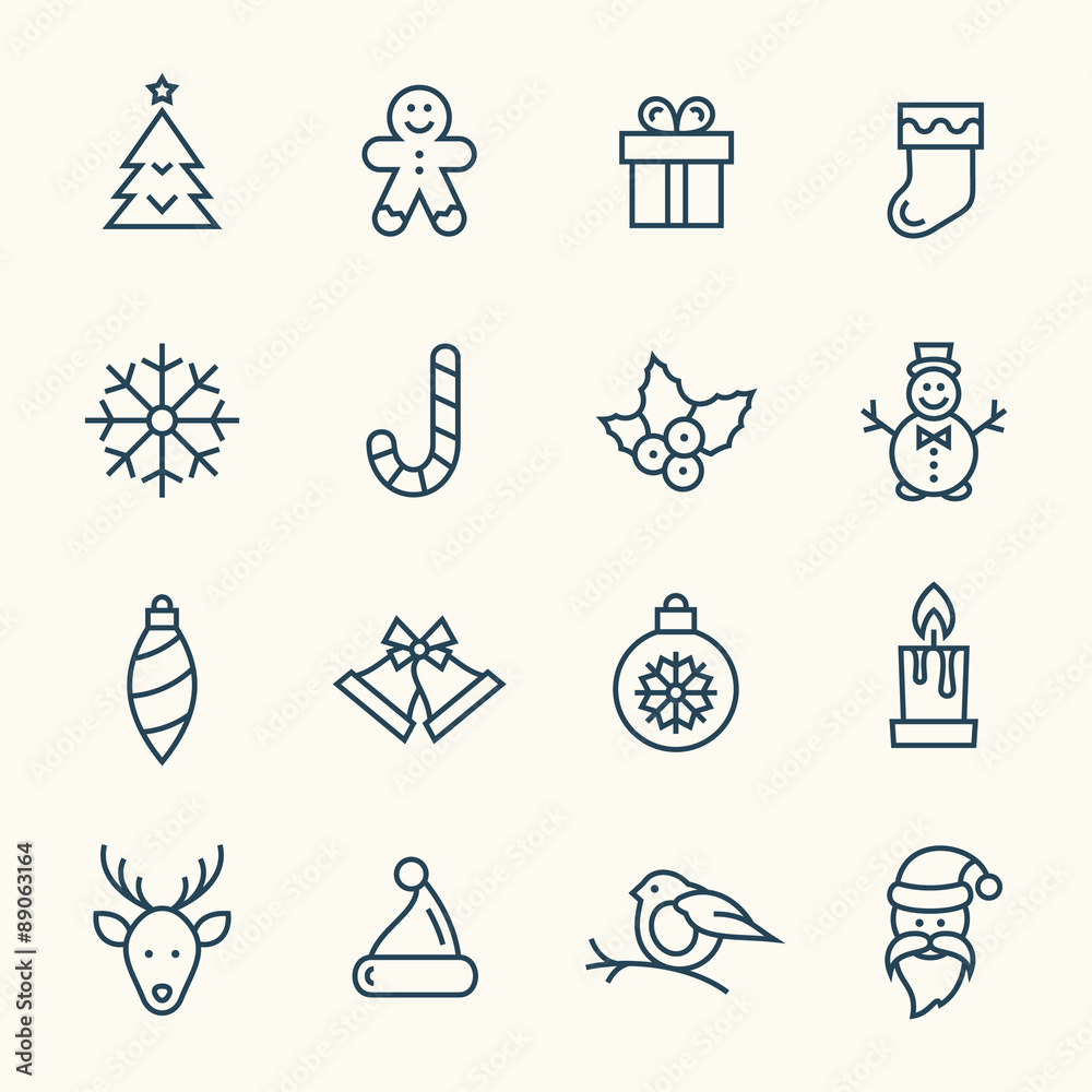 Christmas icon set Christmas icon set
