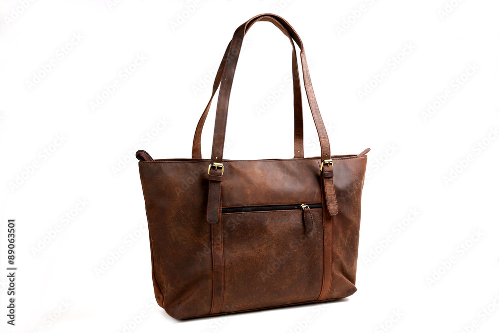 brown leather bags with antique and retro looks made from goat's skin for travel,students,executives,ladies handbags - isolated on white shot in different layouts straight, back, open and lay flat brown leather bags with antique and retro looks made from goat's skin for travel,students,executives,ladies handbags - isolated on white shot in different layouts straight, back, open and lay flat