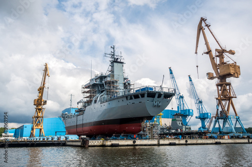 Stampa su tela Schiffsbau, Werft