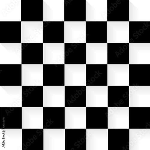 3D Checker board. Checker board background. Squares. Vector illu