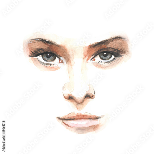 beauty face 1. Vector illustration