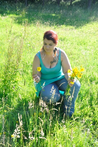 Woman in a meadow