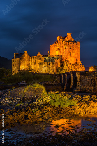 Eilean Donan castle in the night, Scotland