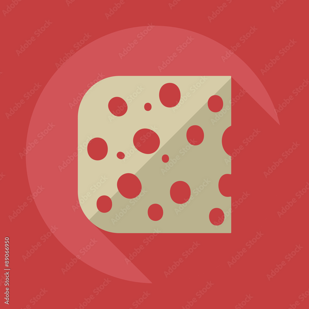 Flat modern design with shadow icons cheese Flat modern design with shadow icons cheese