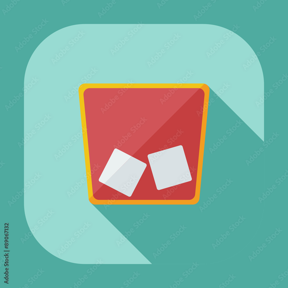 Flat modern design with shadow icons beverage Flat modern design with shadow icons beverage