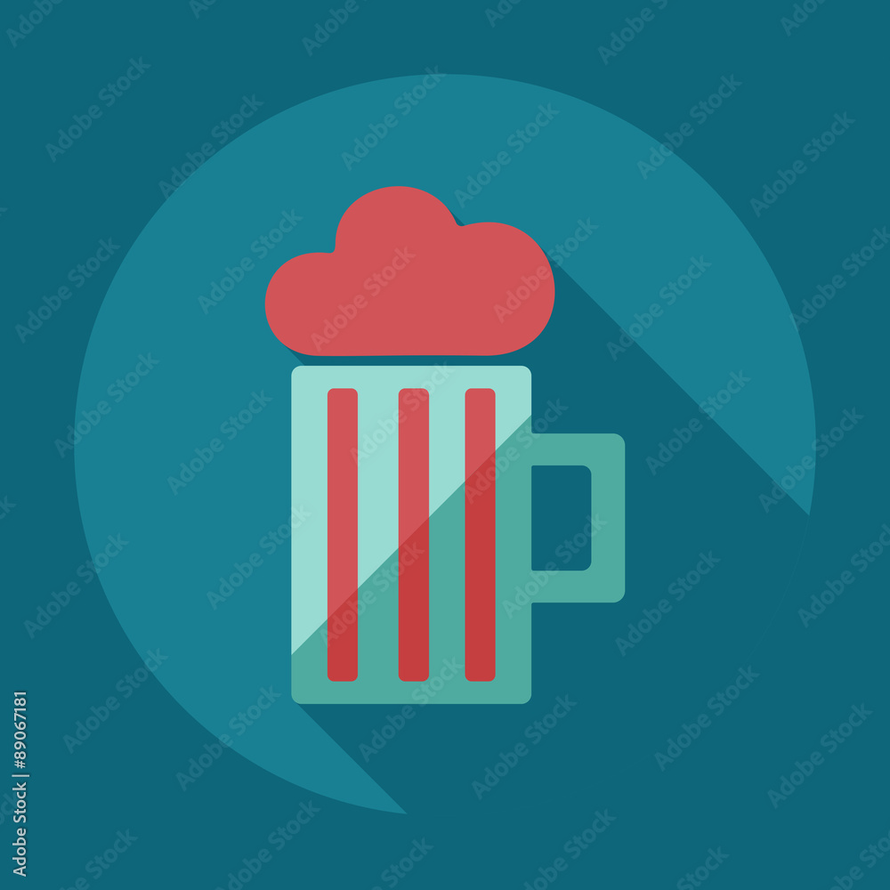 Flat modern design with shadow icons beverage Flat modern design with shadow icons beverage
