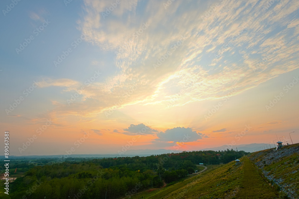 Obraz premium Sunset Sky Background