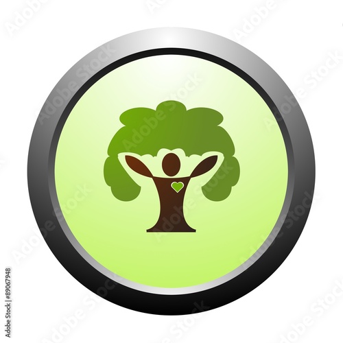 Tree with heart web icon