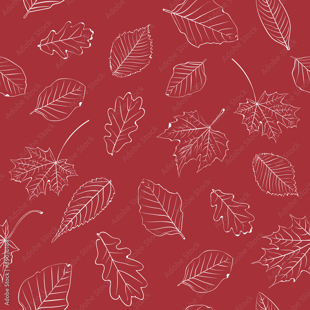 Autumn Leaves Pattern Background