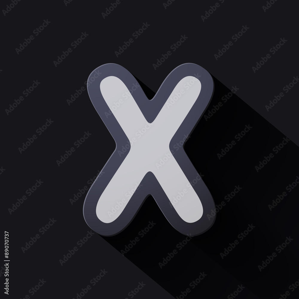 Obraz premium Volume icons alphabet: X