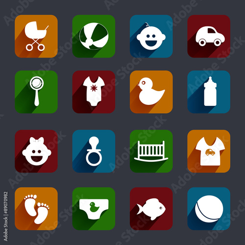 Volume icons set: baby