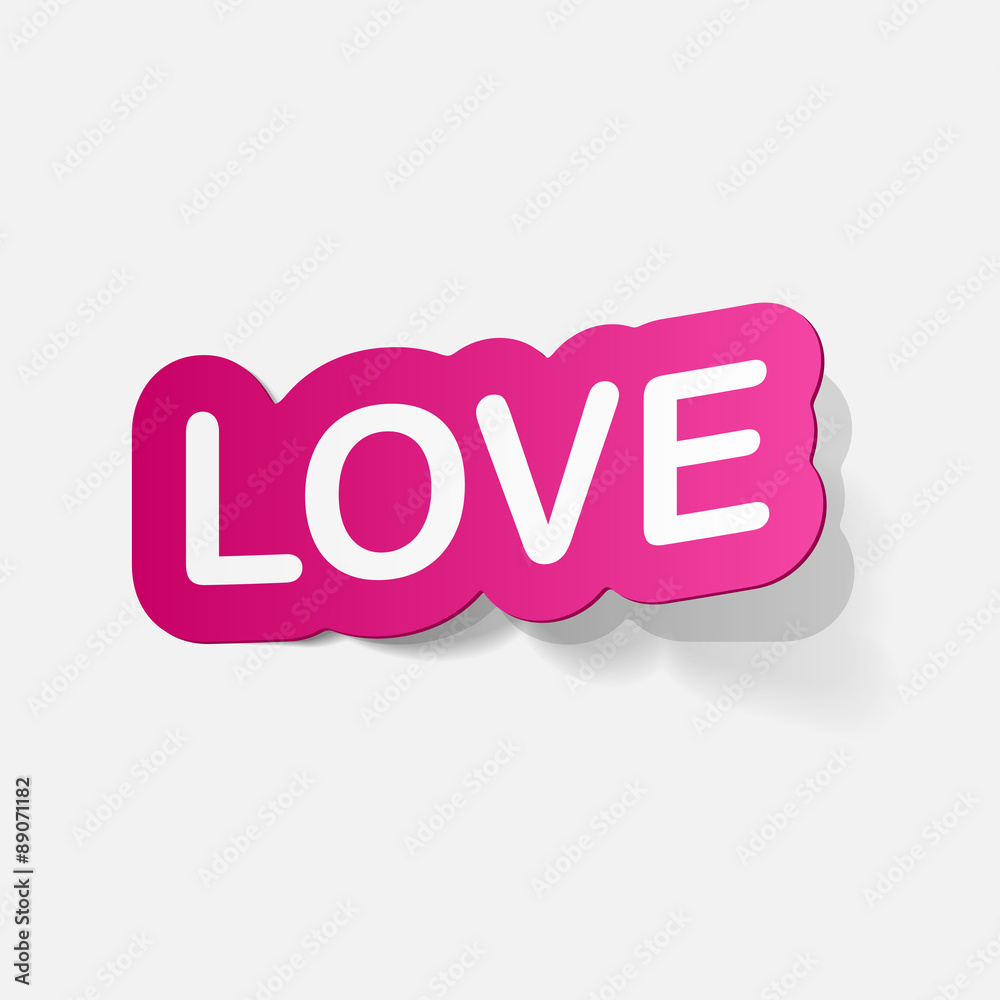 paper sticker: big love paper sticker: big love