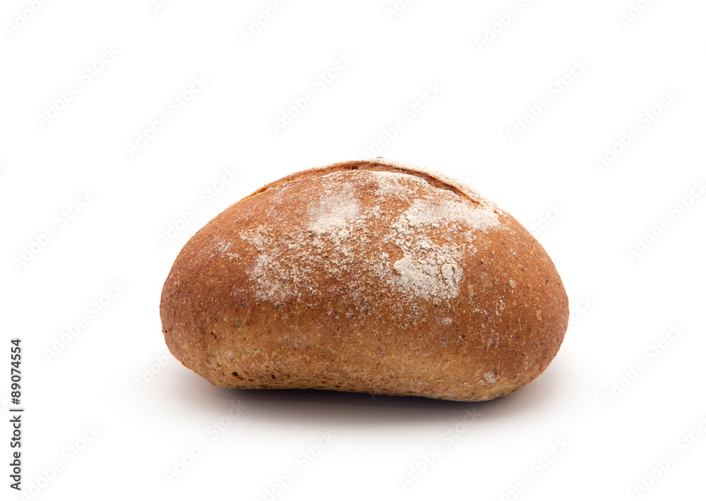 wholemeal bread roll isolated on white background wholemeal bread roll isolated on white background