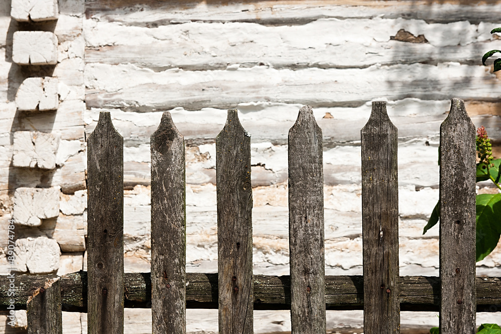 Classic aged wooden fence  as a background texture