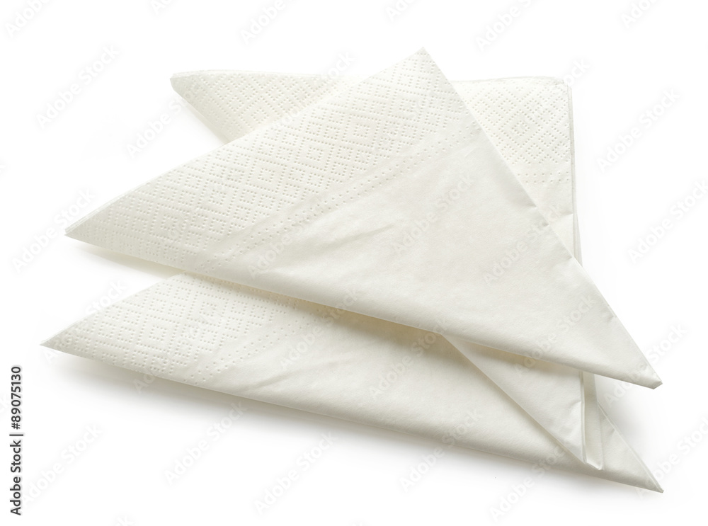 Naklejka premium white paper napkins