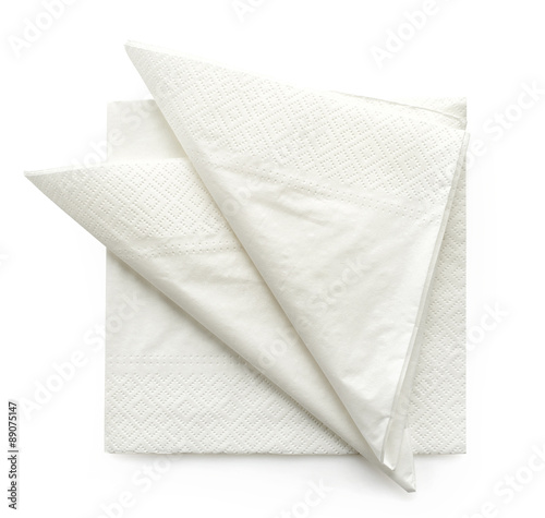 white paper napkins