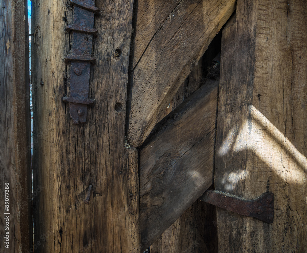 Wooden constructions in the medieval cathedral. Wooden constructions in the medieval cathedral.