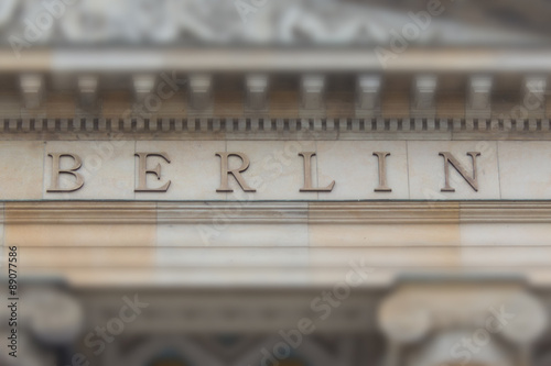 Photography berlin text on historical building
