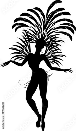 silhouette of samba dancer