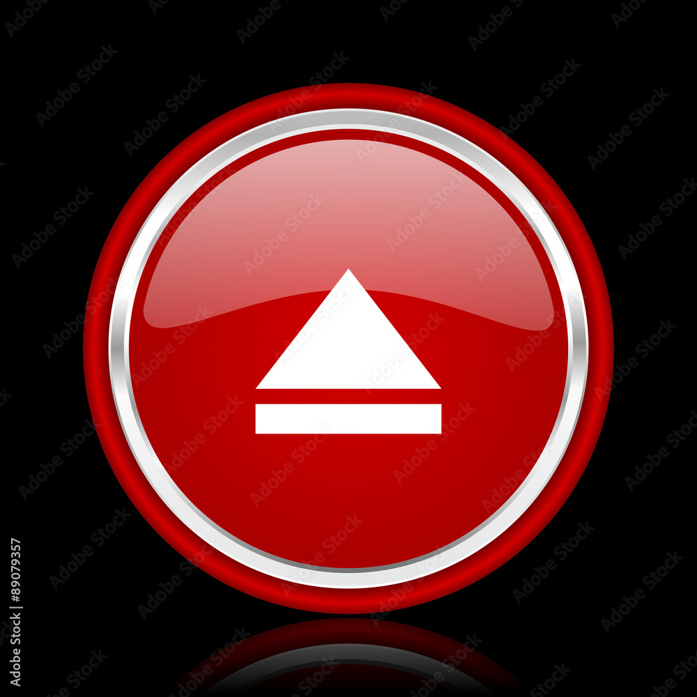 eject red glossy web icon eject red glossy web icon