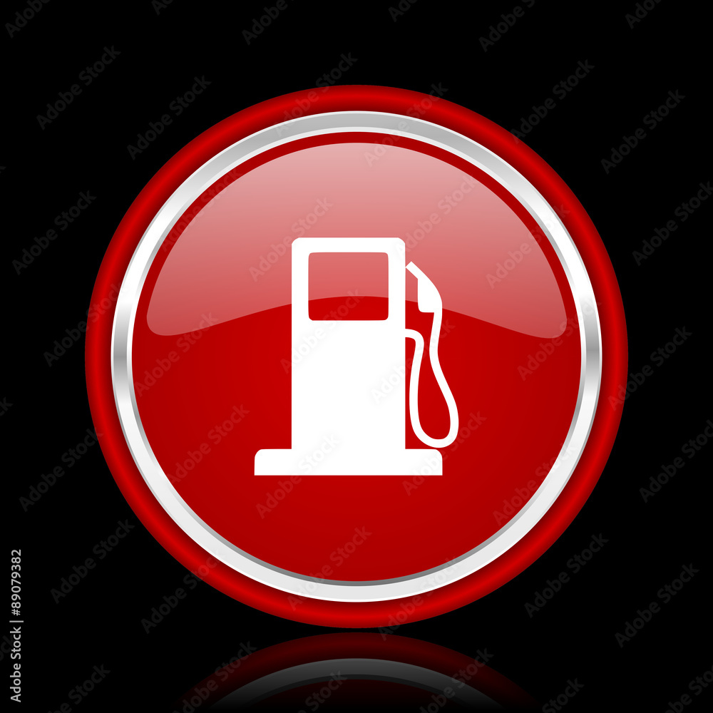 petrol red glossy web icon