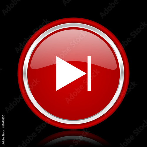 Free Download next red glossy web icon - GFXLoad