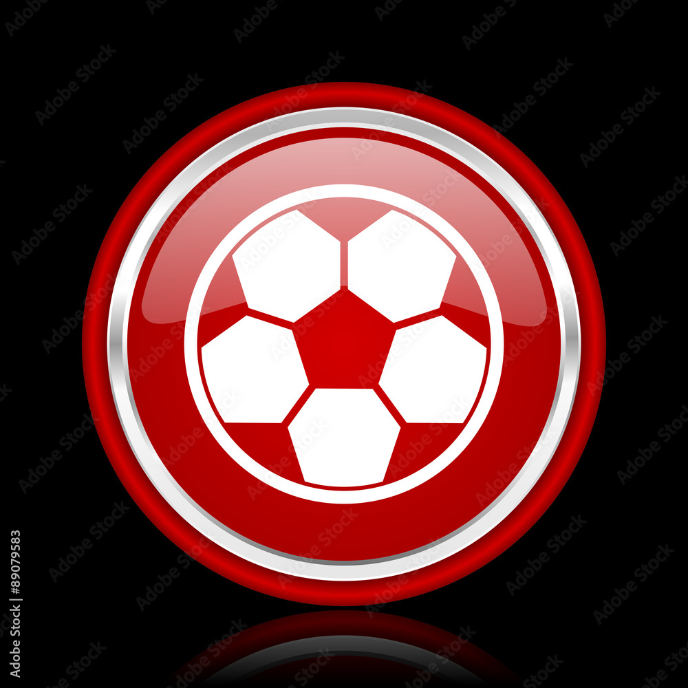 soccer red glossy web icon soccer red glossy web icon