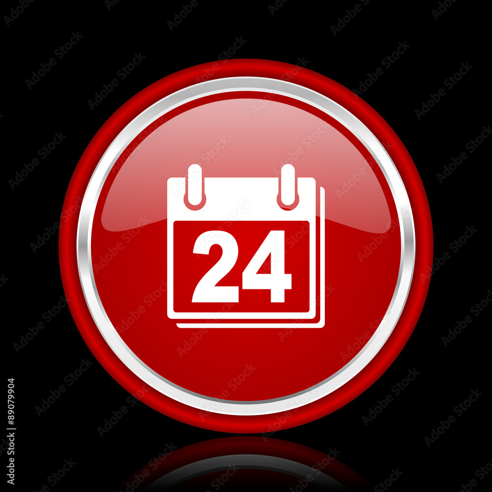 calendar red glossy web icon calendar red glossy web icon