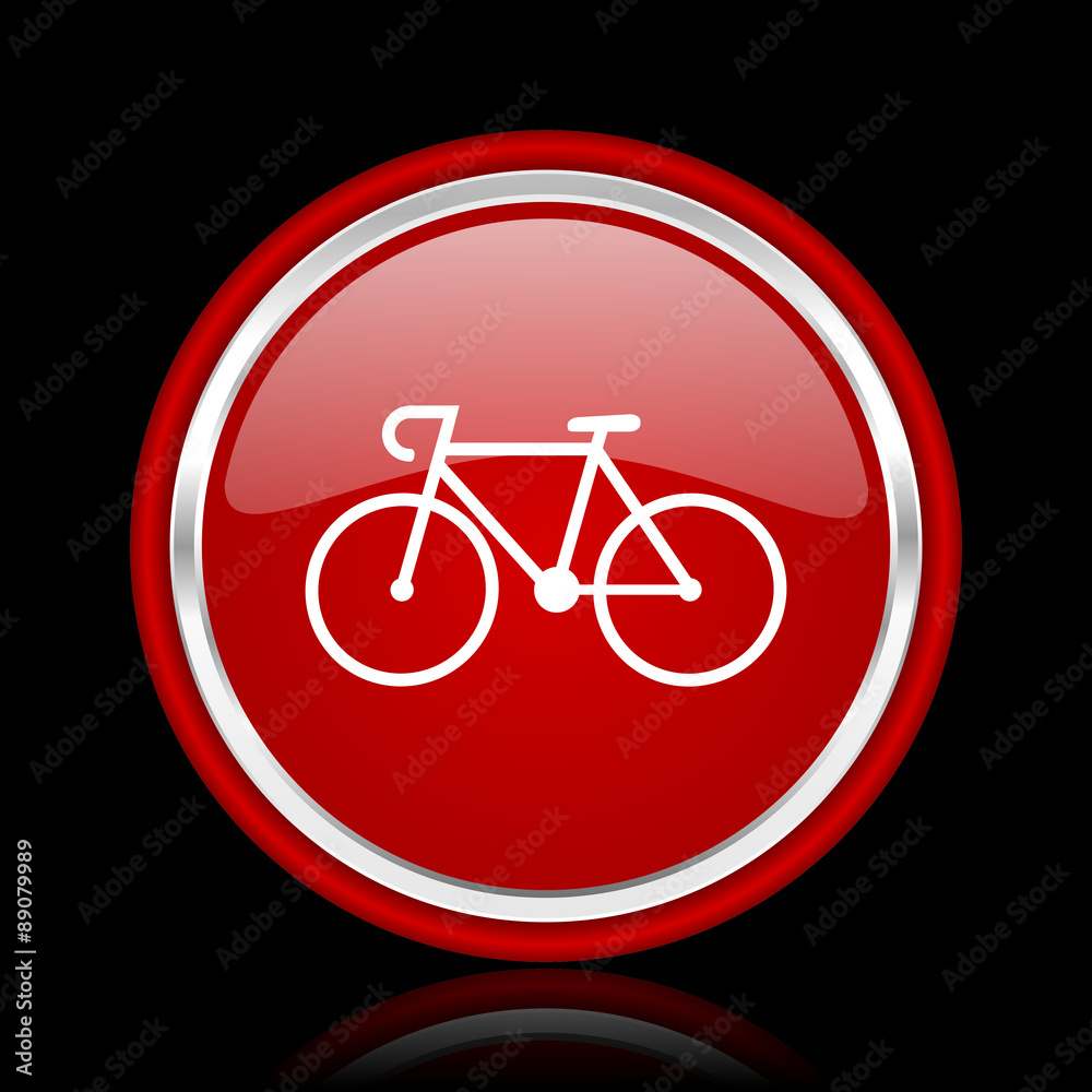 bicycle red glossy web icon bicycle red glossy web icon