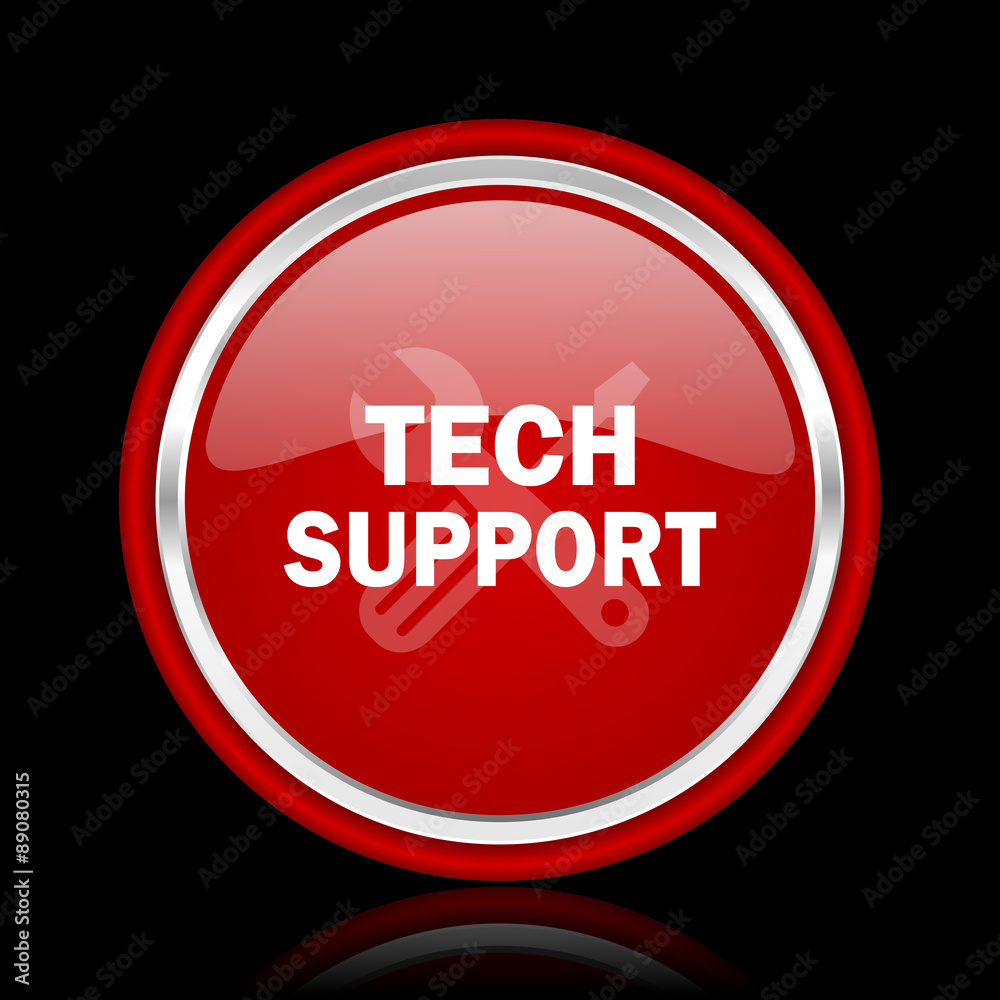 technical support red glossy web icon technical support red glossy web icon