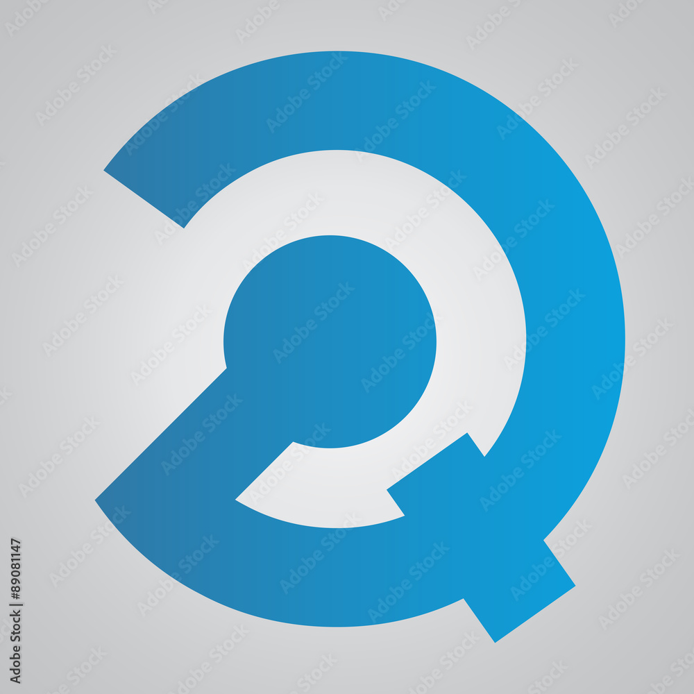 Q Connect Icon Element Logo Vector Stock Vector Adobe Stock