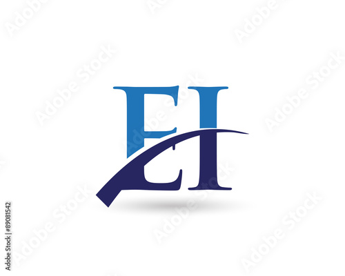 EI Logo Letter Swoosh