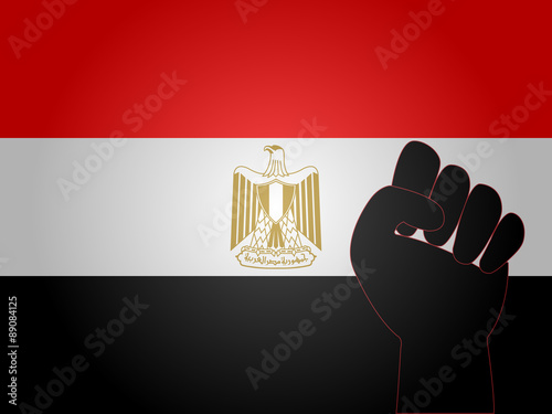 Egyptian Flag with Protest Sign EPS10