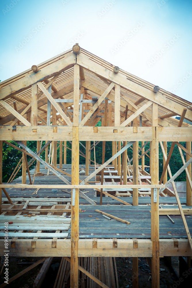 Obraz premium Construction of buildings