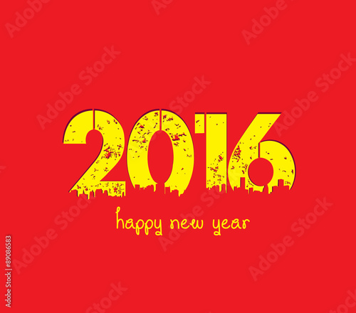 Happy new year 2016 Text Design. Art background