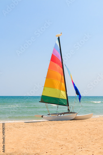 yacht boat on the beach
