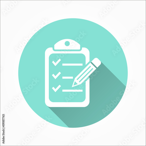 Clipboard pencil icon