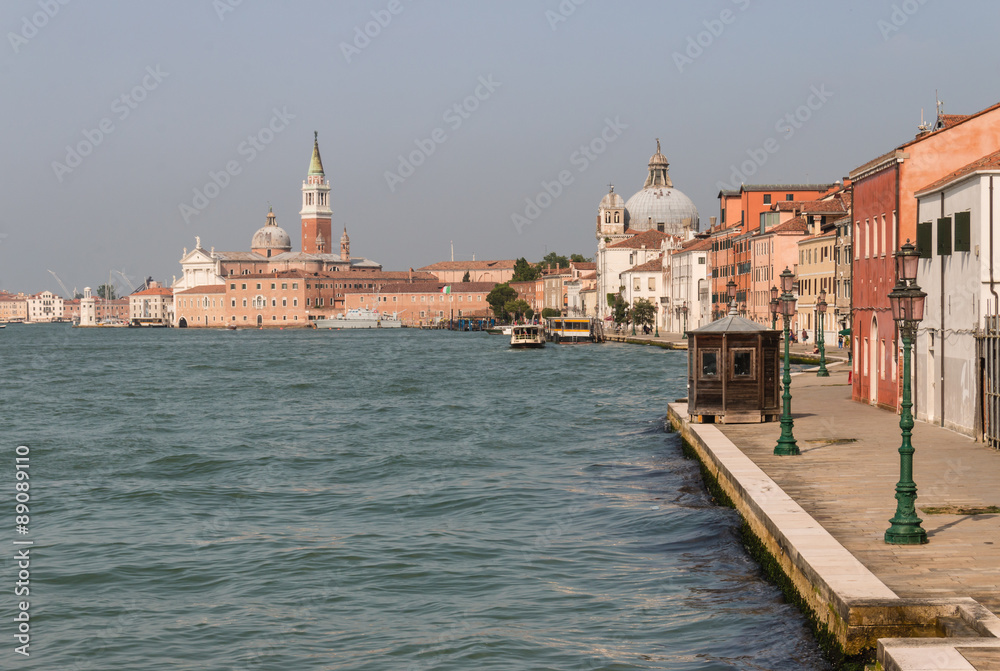 waterfront at Giudecca island in Venice