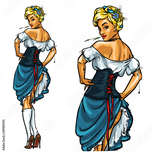 Pretty Bavarian girl, Oktoberfest Pin Up