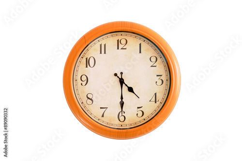 Isolated clock showing 4:30 o'clock