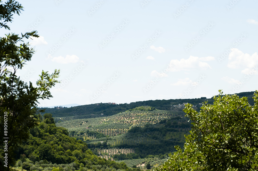 View of Monteleone Sabino in the Lazio