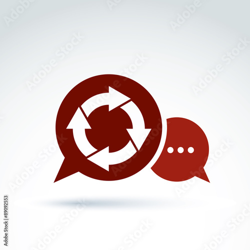 Speech bubbles with dots an...