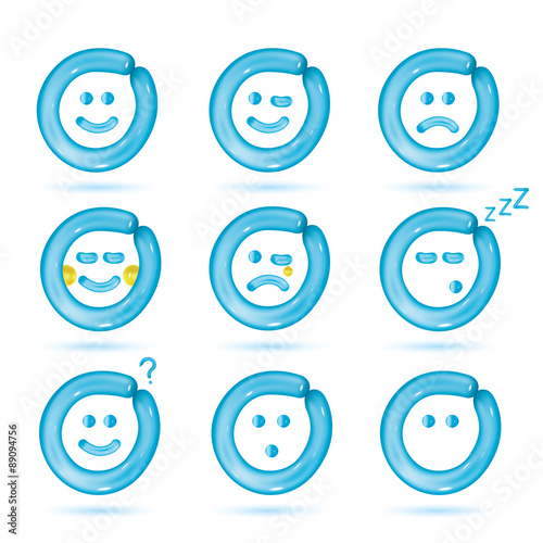 Vector Balloon Smiles Icons 