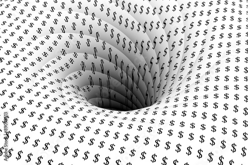 black hole in which the dollar falls photo