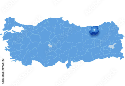 Map of Turkey, Bayburt photo