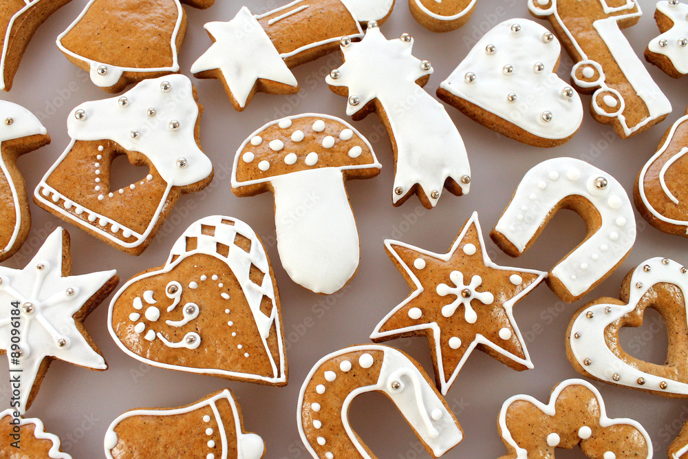 Christmas gingerbread handmade background Christmas gingerbread handmade background