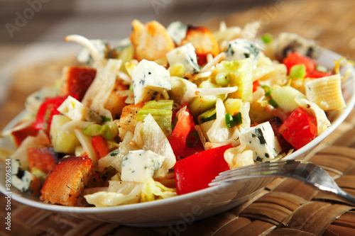 Blue cheese and tomatos salad