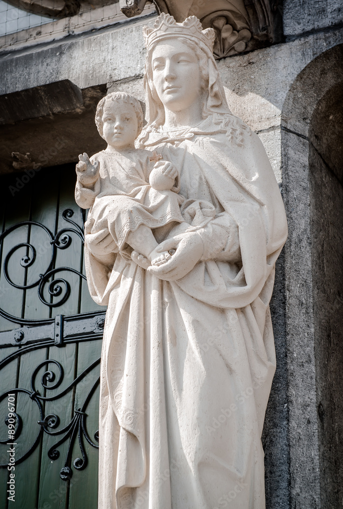 Statue of Virgin Mary and Jesus Christ. Eindhoven, Netherlands